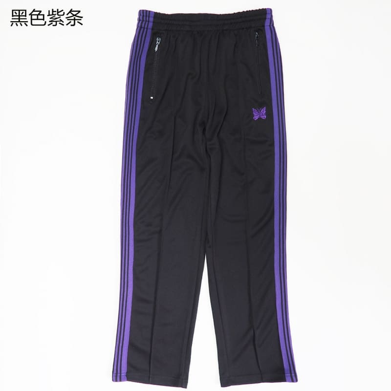 Needles Butterfly Embroidery Side Stripe Pants (Style 2)