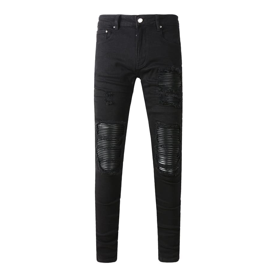 Xingx Patchwork Ripped Jeans