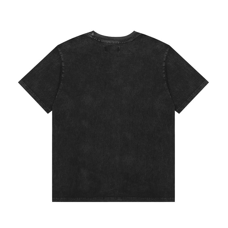 Represent Black Panther Head Print Distressed Short Sleeve T-Shirt for Men and Women
