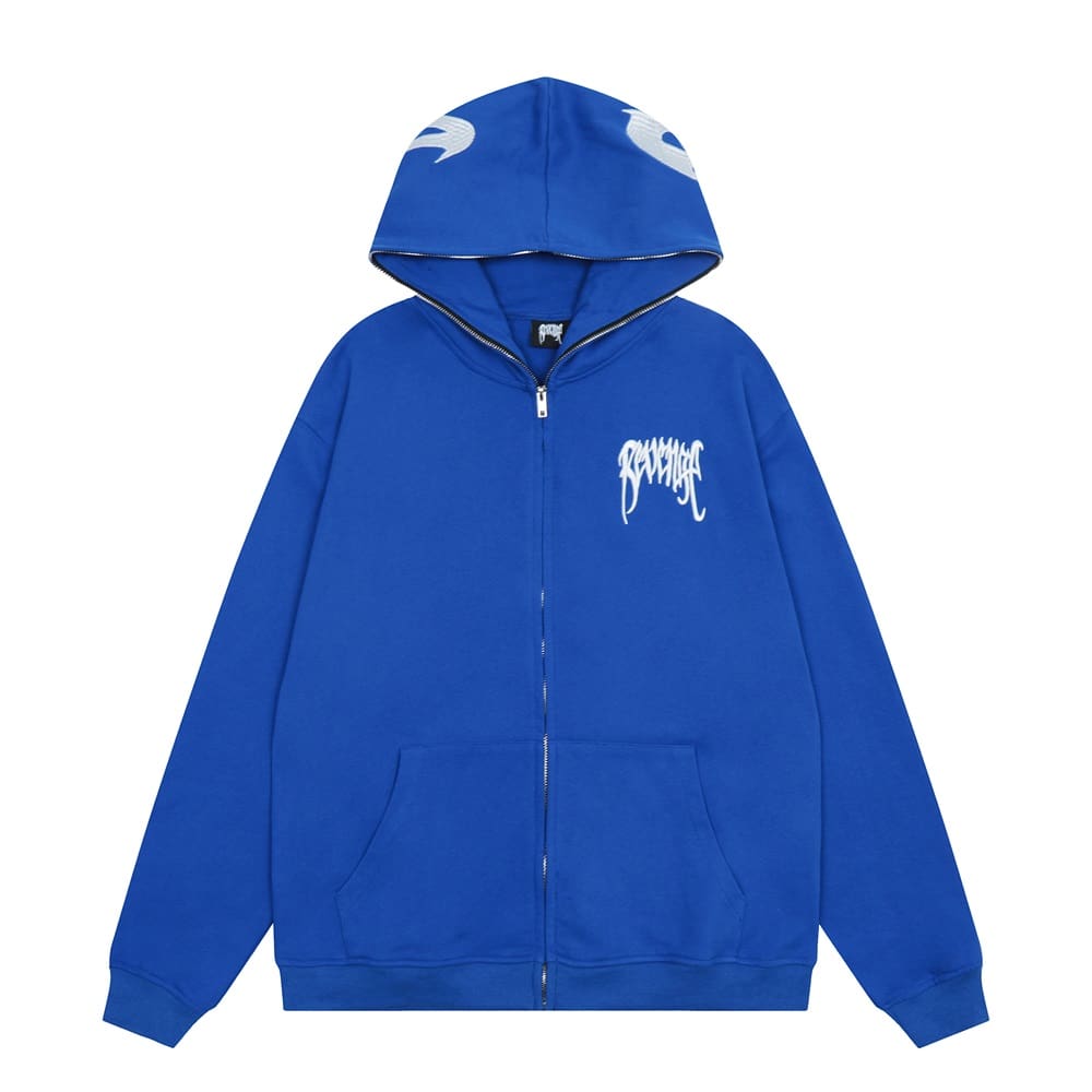 Revenge Embroidered Logo Cardigan