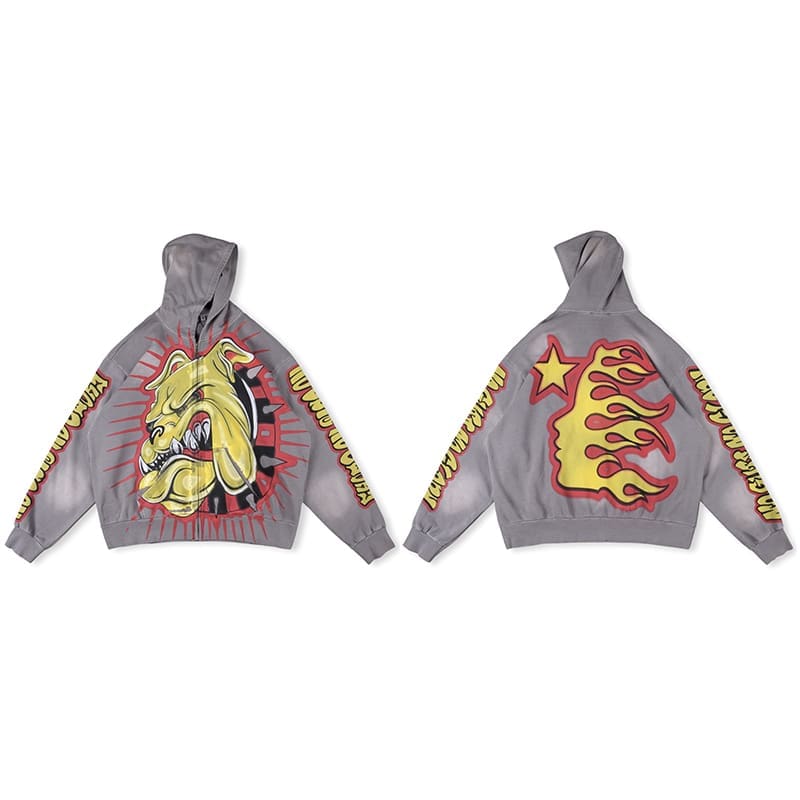 H*lst*r studios marble tie-dye hoodie sweater