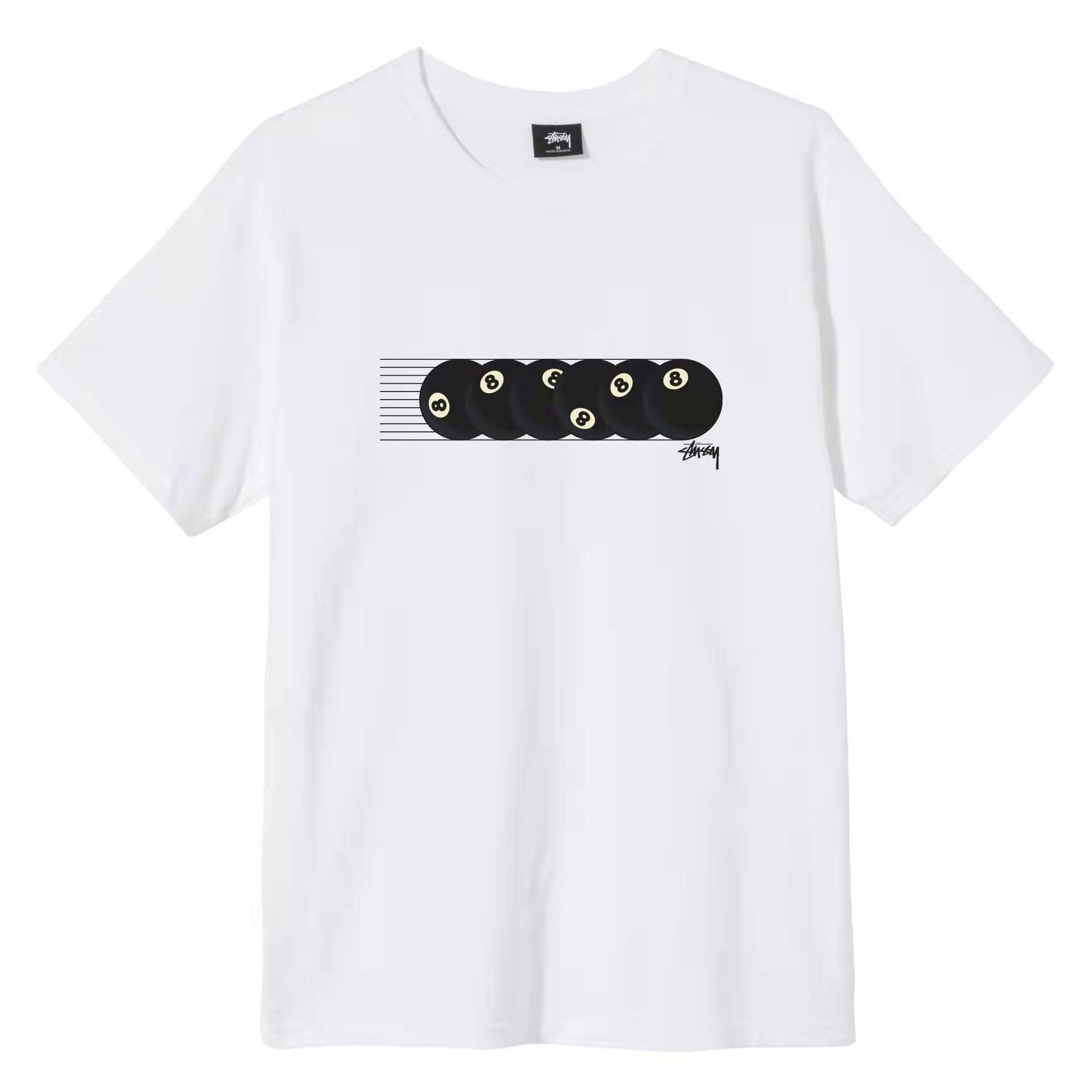 Stussy Crown Surfing Print Short Sleeve T-Shirt for Men and Women 1