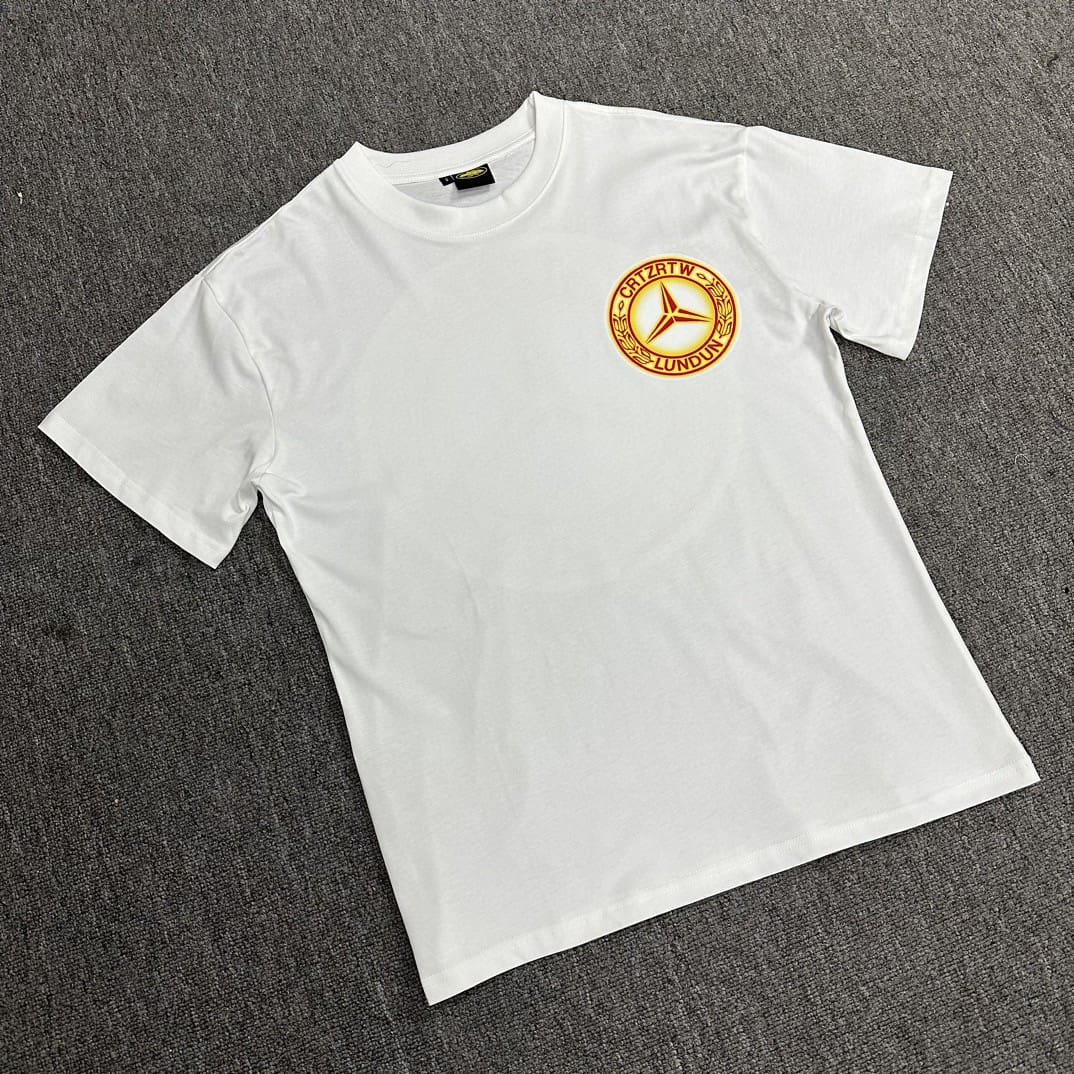 Corteiz Devil Island Circle Totem Letter Print Drill Culture T-Shirt