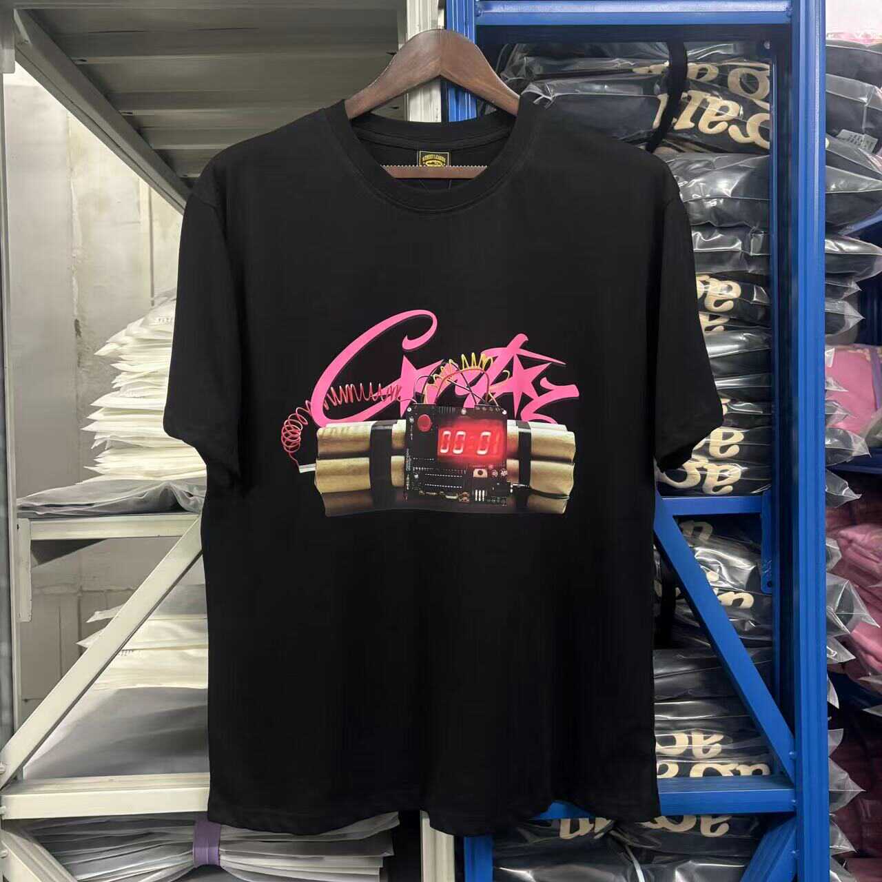American High Street Corteiz Devil Island Letter Print Loose Casual Couple T-Shirt