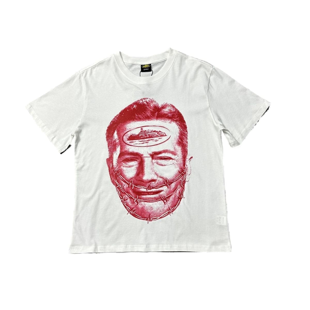 Corteiz Devil Island Summer Portrait Print Loose Casual Retro Couple T-Shirt