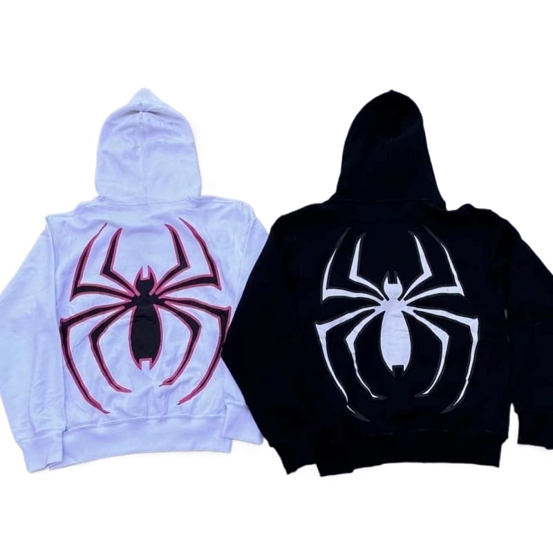 Gothic Punk Hip Hop Zipper Hoodie Y2G Digital Print