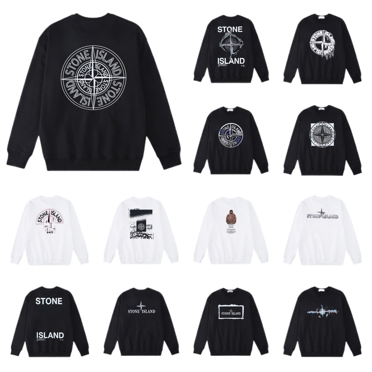 Stone Island Compass Logo Long Sleeve Minimalist Sweater