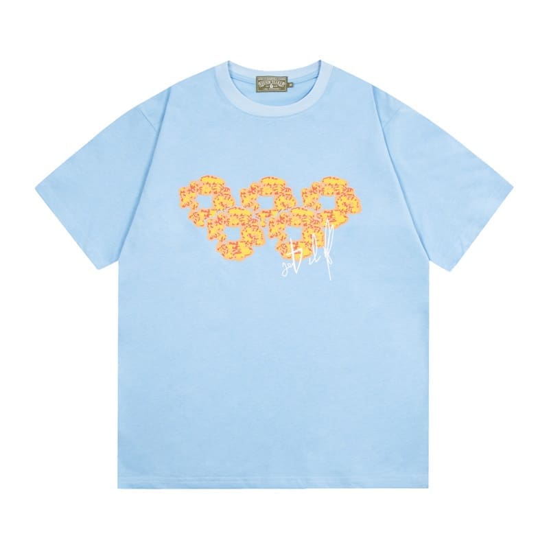 Denim Tears Hip Hop Pure Cotton Short Sleeve T-Shirt for Men and Women