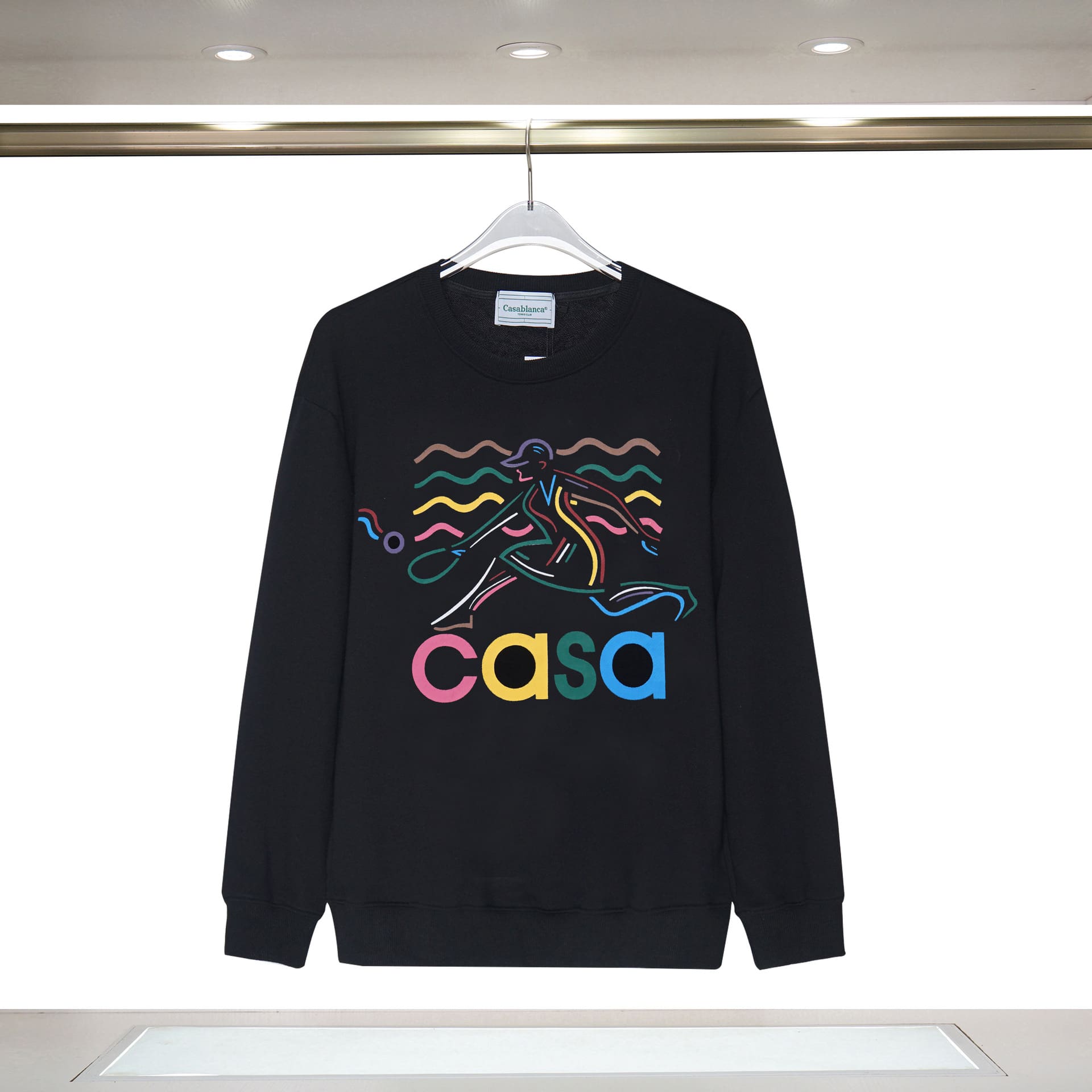 Casablanca Cotton Round-Neck Men’s Long Sleeve Sweatshirt
