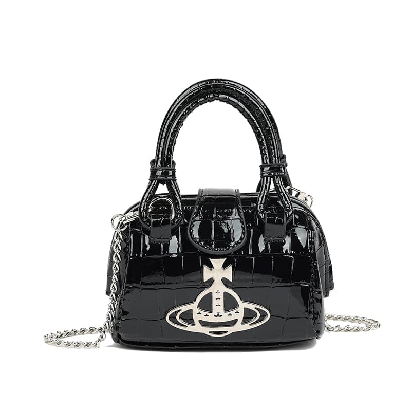 Vivienne Westwood Crocodile Pattern Red Chain Small Square Bag for Women