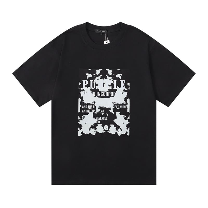 pu*re b*and loose cotton t-shirt round neck short sleeves for men