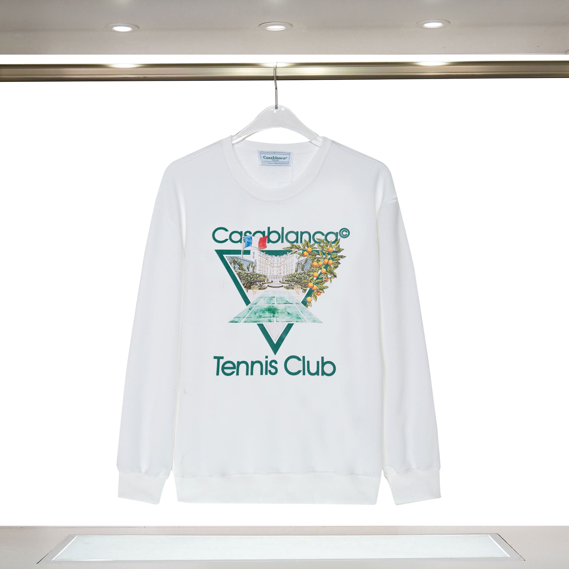 Casablanca Cotton Round-Neck Men’s Long Sleeve Sweatshirt
