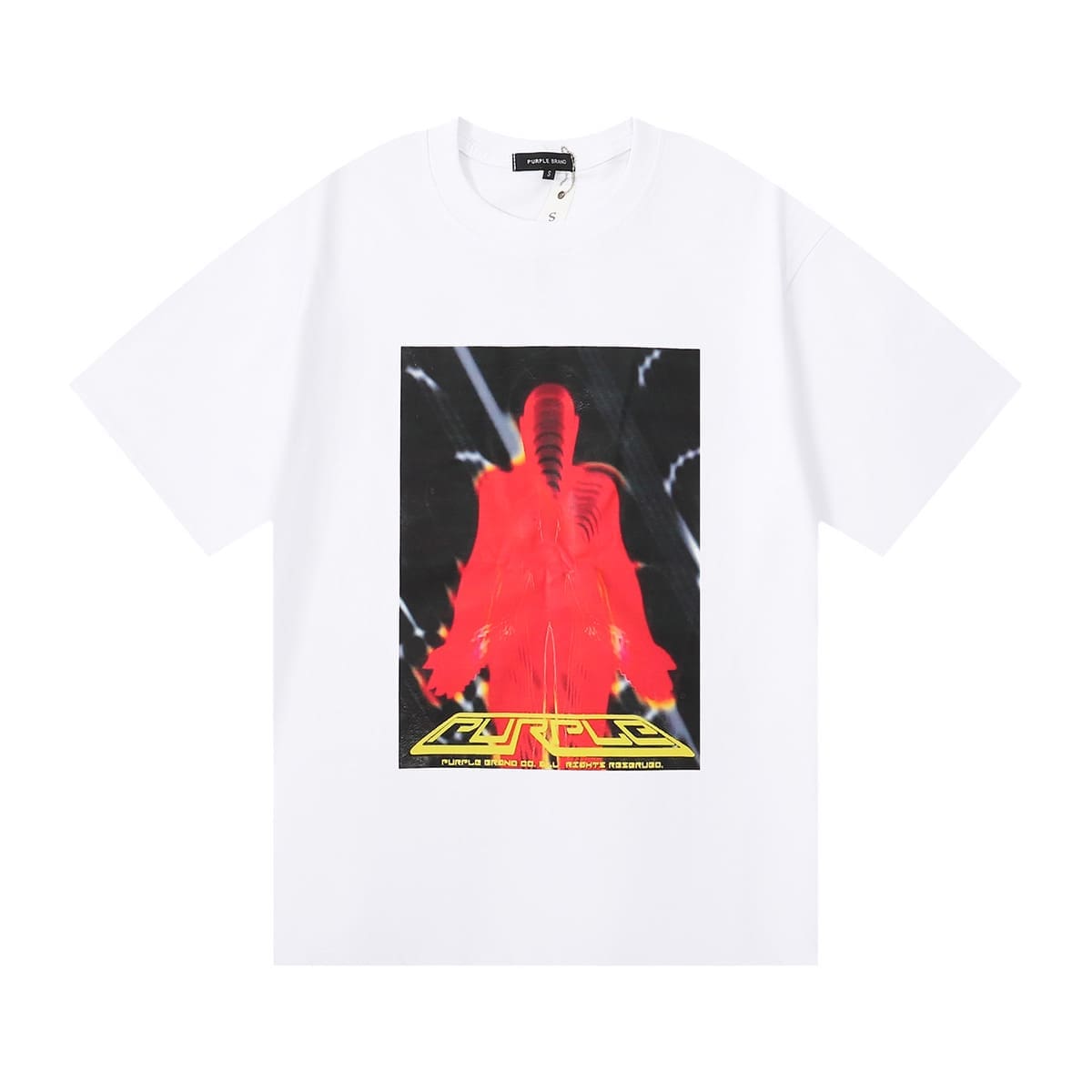 pu*re b*and loose cotton t-shirt round neck short sleeves for men