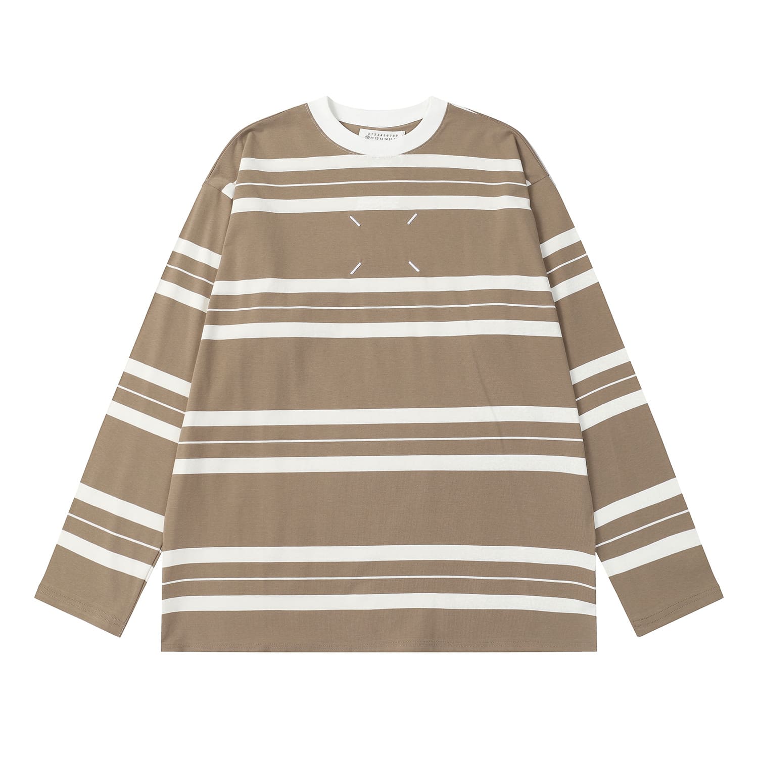 Maison Margiela MM6 Cotton Striped Long Sleeve T-Shirt for Men and Women