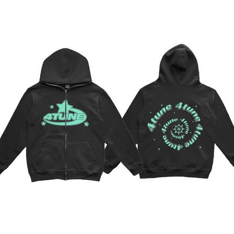 full F**e zipper hoodie men’s american retro y2k style