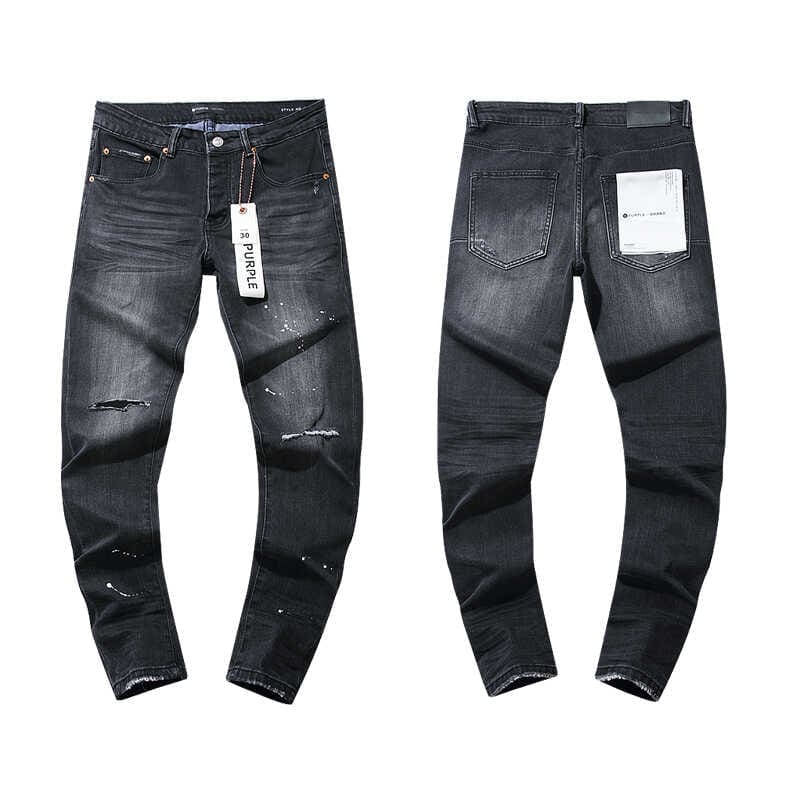 pu*re b*and distressed slim straight jeans american high street style