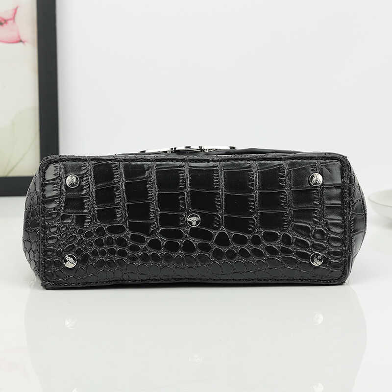 Vivienne Westwood Crocodile Pattern Small Square Bag Saturn Chain Shoulder Bag