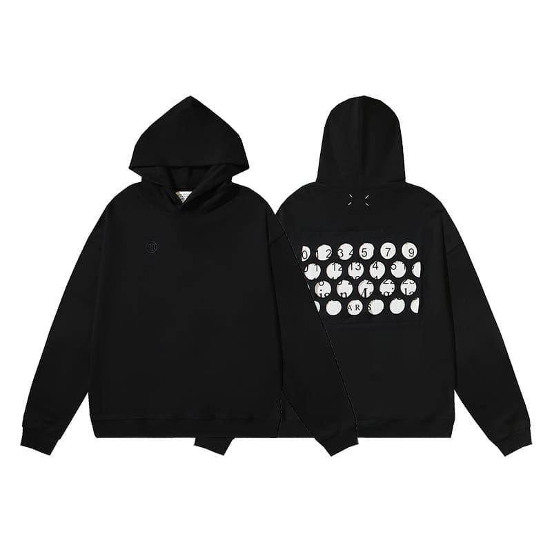Maison Margiela MM6 Digital Print Loose Hoodie for Men and Women