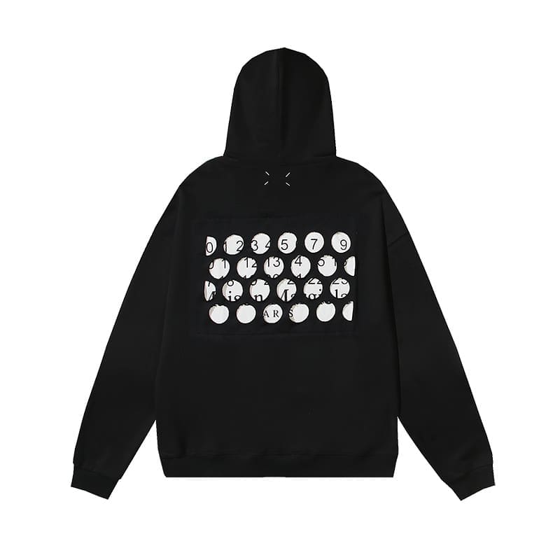 Maison Margiela MM6 Digital Print Loose Hoodie for Men and Women