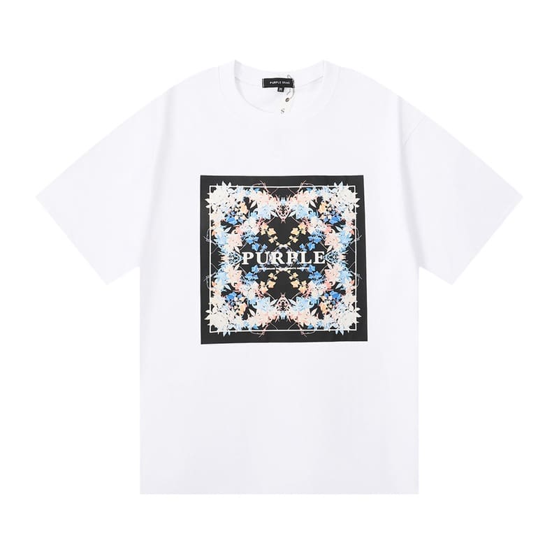 pu*re b*and loose cotton t-shirt round neck short sleeves for men