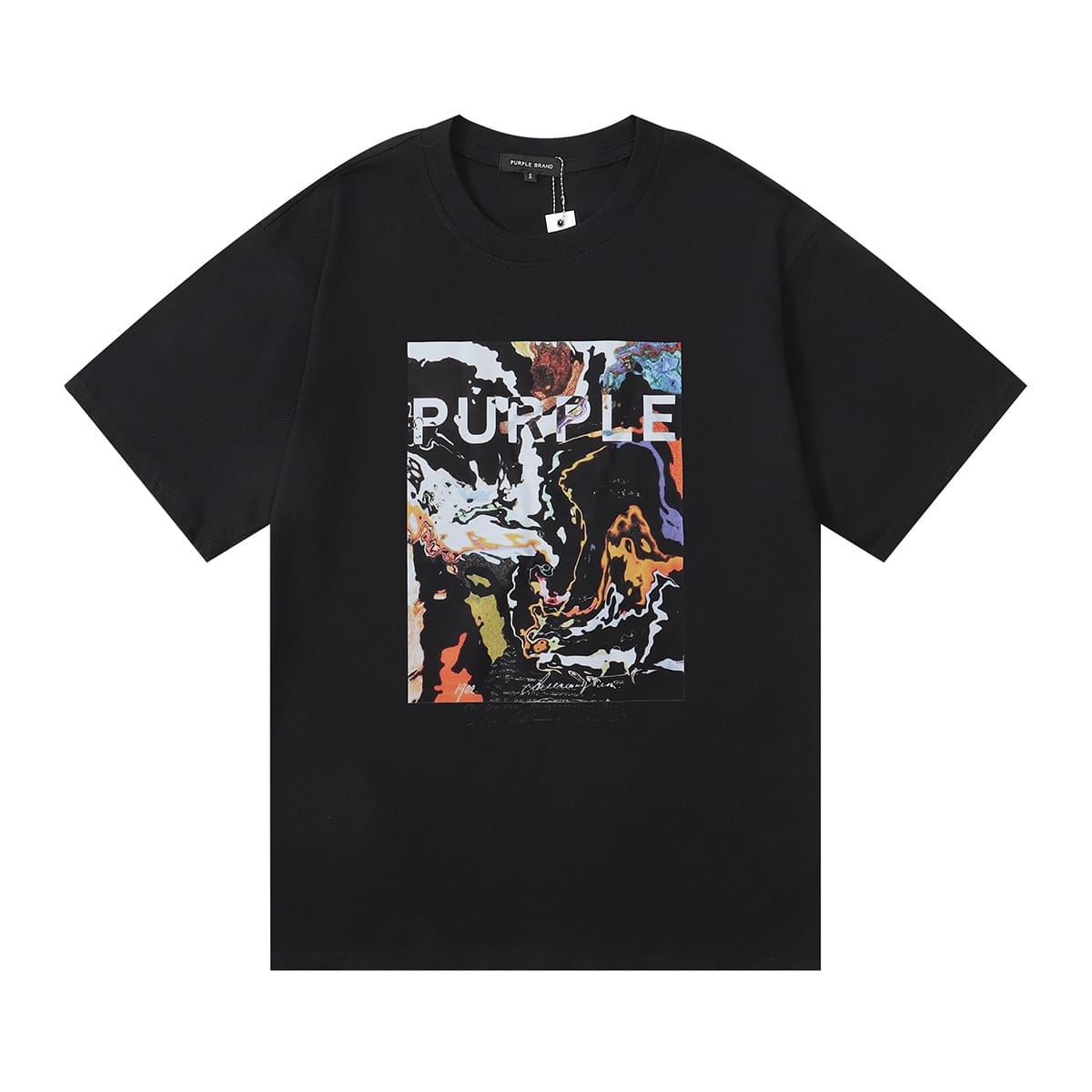 pu*re b*and loose cotton t-shirt round neck short sleeves for men