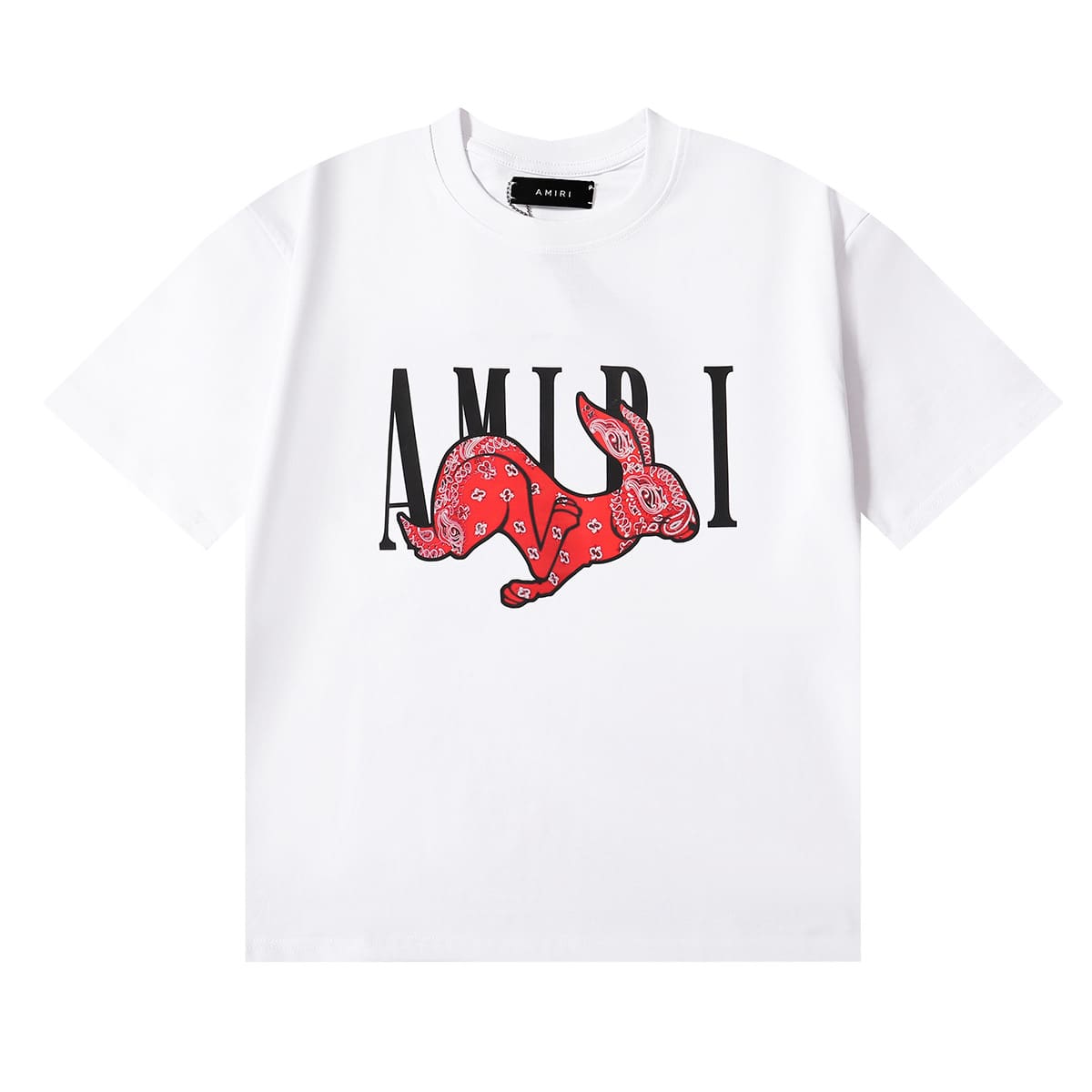 Amiri Fashion Solid Color High Street T-Shirt Retro Loose Fit 2