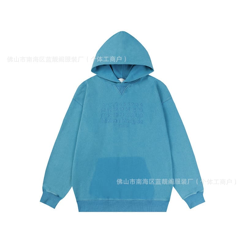 Maison Margiela MM6 Washed-Out Hooded Sweater for Men and Women