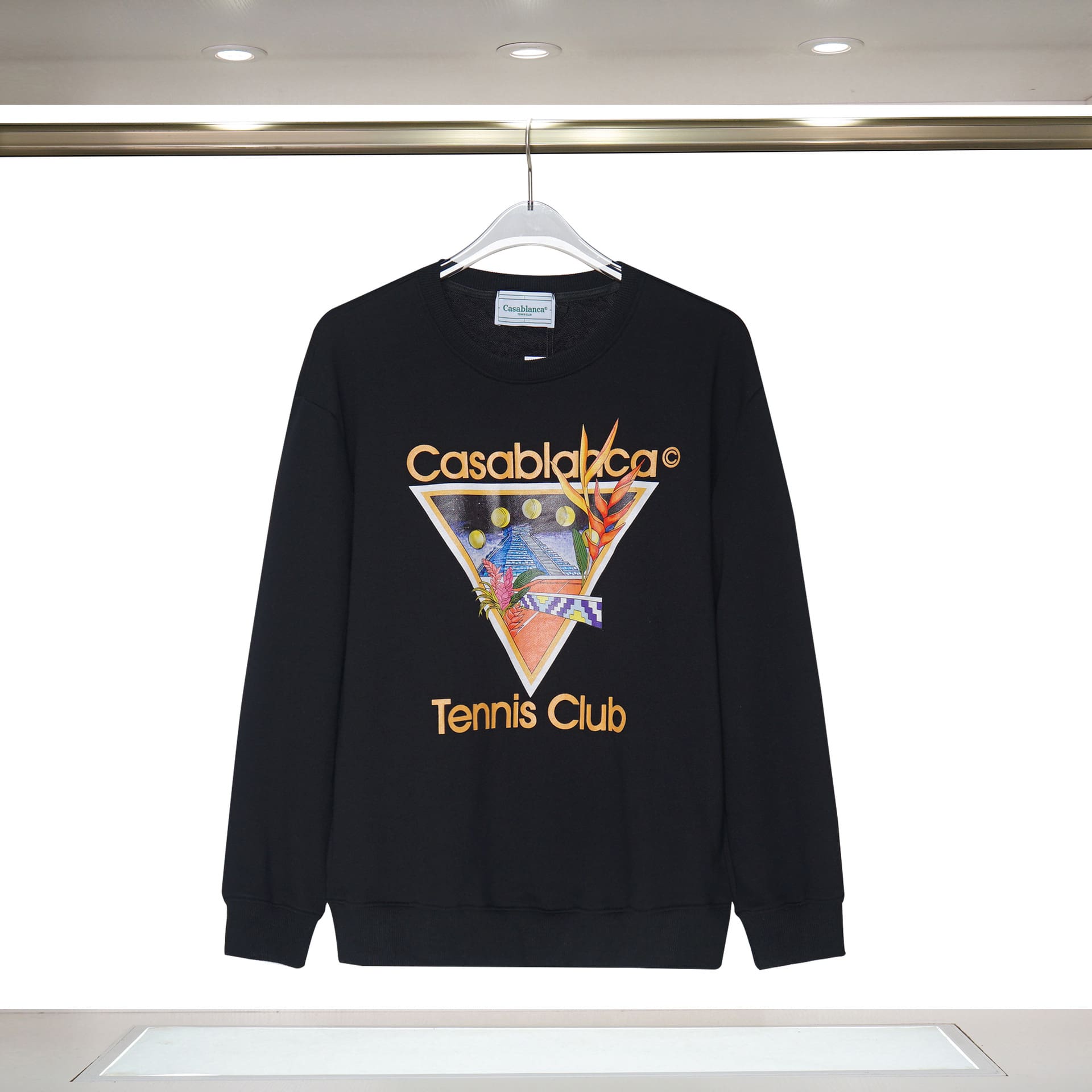 Casablanca Cotton Round-Neck Men’s Long Sleeve Sweatshirt
