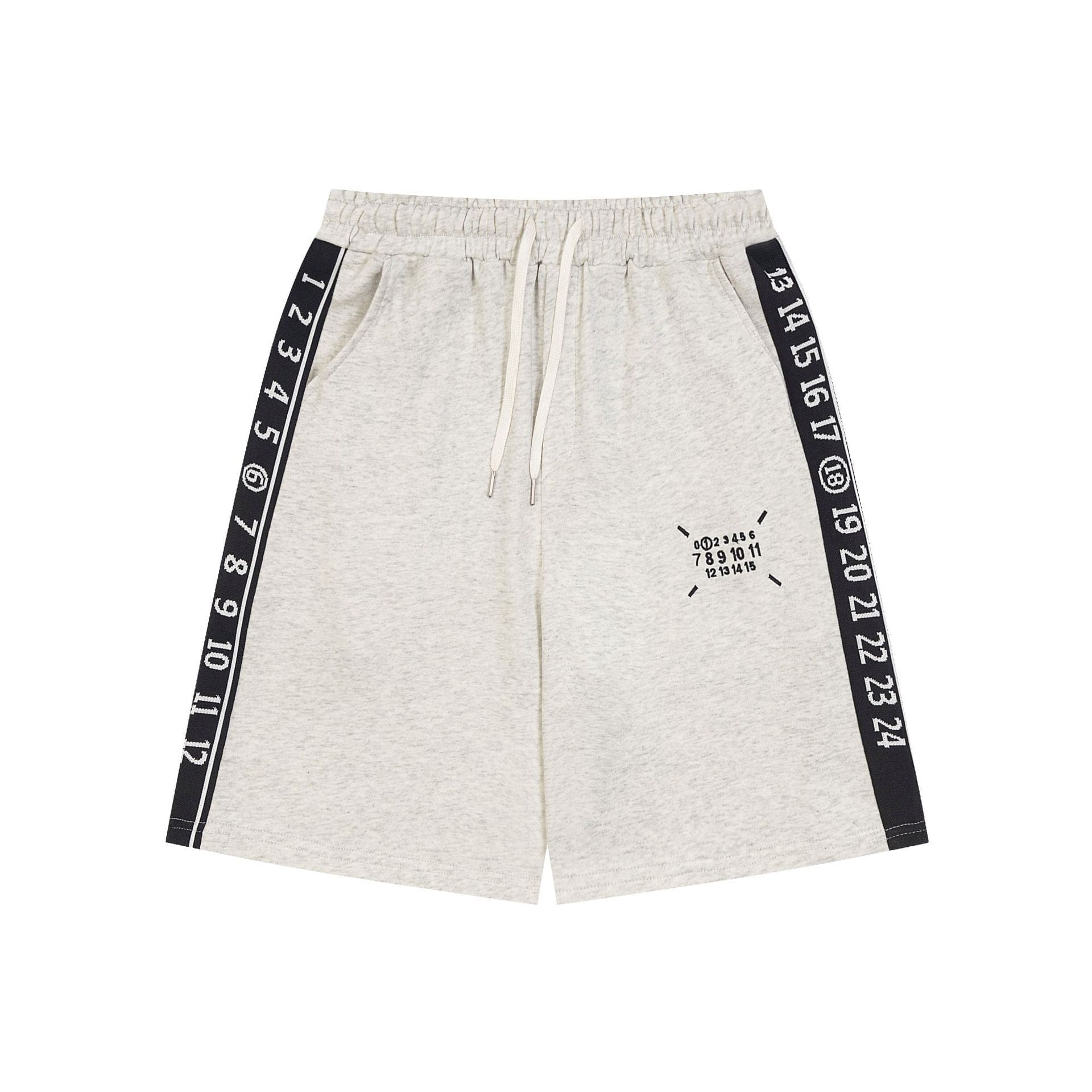 Maison Margiela MM6 Digital Pattern Embroidered Casual Cropped Shorts