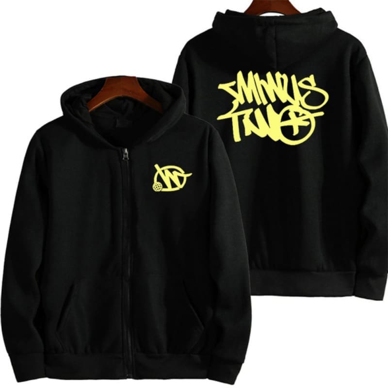 Letter Print Zipper Hoodie Coat Men’s and Women’s Spring Autumn Wear
