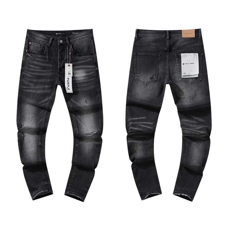 pu*re b*and distressed slim straight jeans american high street style