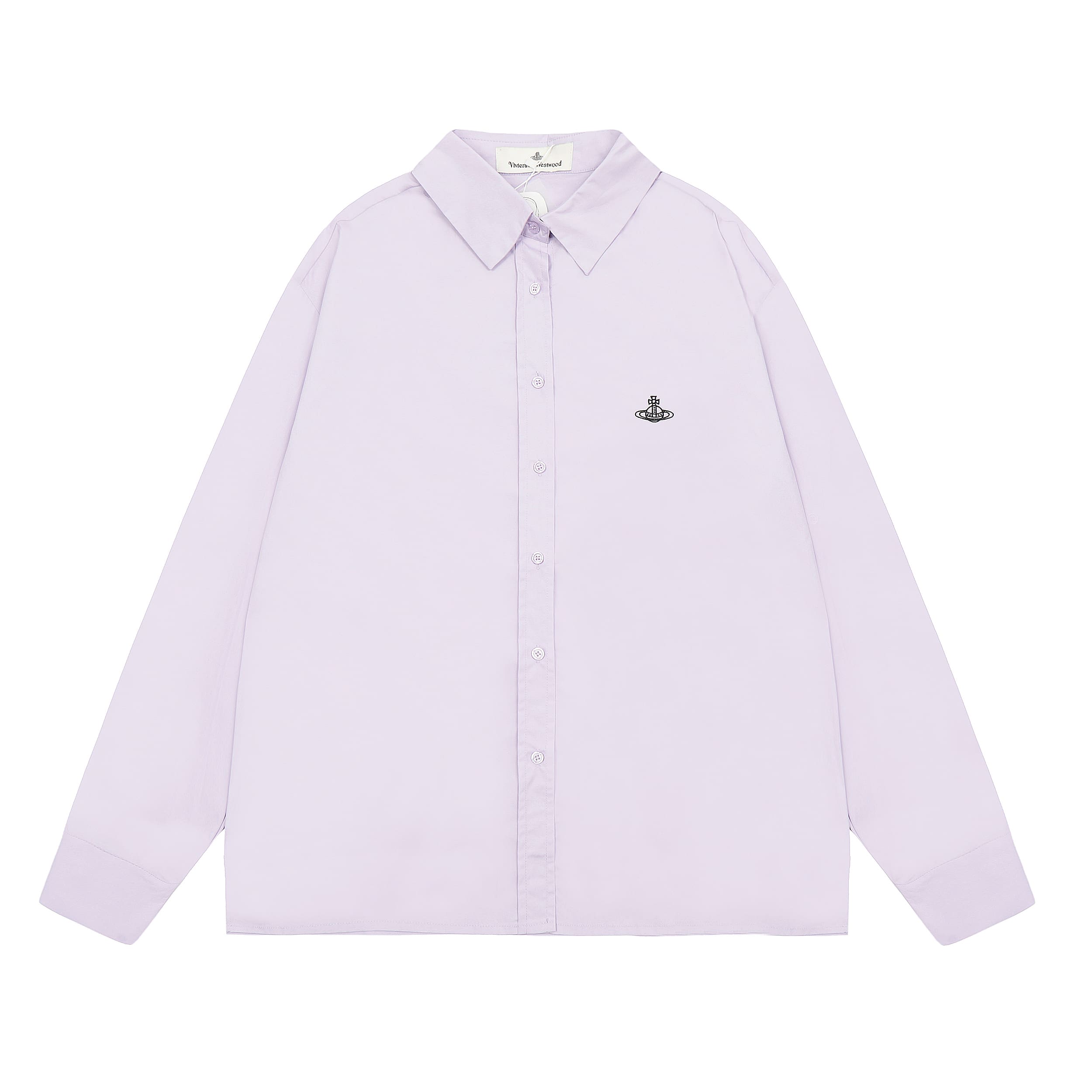 Vivienne Westwood Saturn Embroidery Casual Long Sleeve Shirt for Women