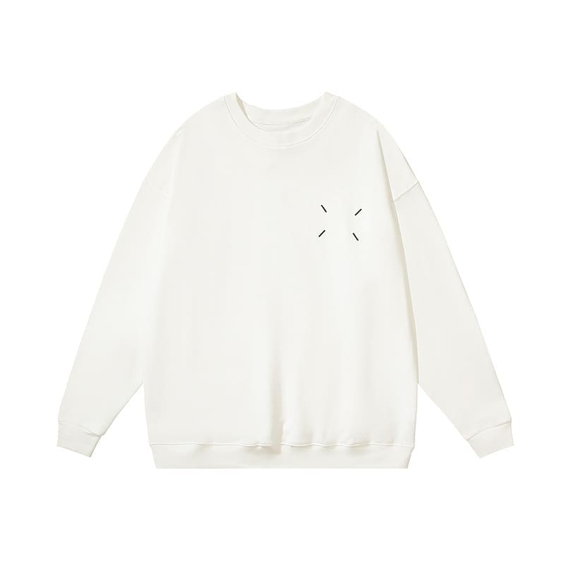 Maison Margiela MM6 Round Neck Pure Cotton Long Sleeve Sweatshirt for Men and Women