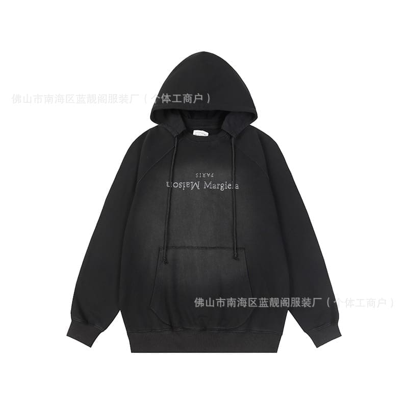 Maison Margiela MM6 Washed-Out Hooded Sweater for Men and Women