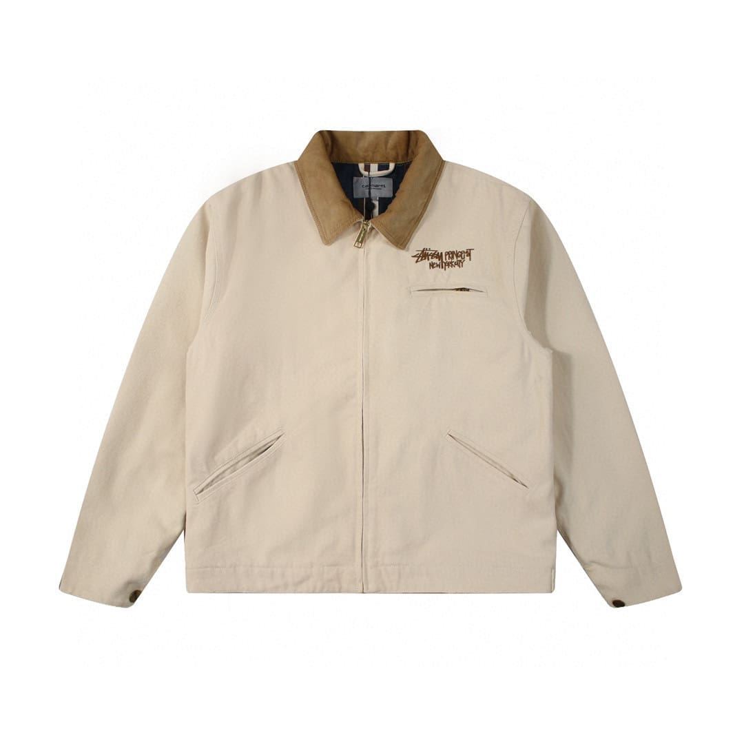Carhartt X Stussy Detroit Vintage Jacket Loose Casual Wear for Men and Women