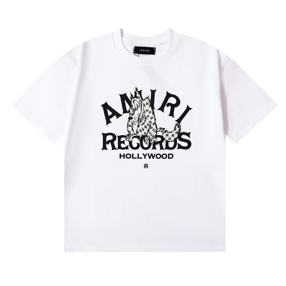 Amiri Fashion Solid Color High Street T-Shirt Retro Loose Fit A