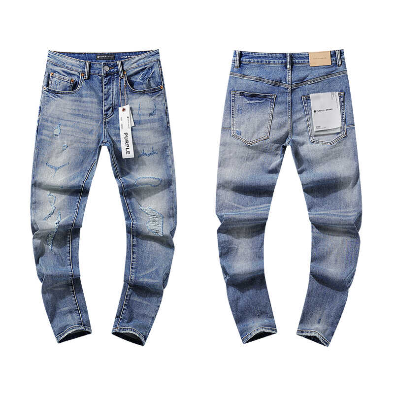 pu*re b*and distressed slim straight jeans american high street style