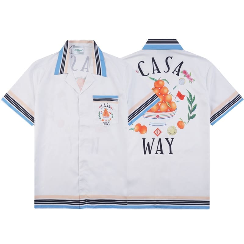 Casablanca Vacation Printed Shirt and Quick-Drying Shorts Summer Beach Set