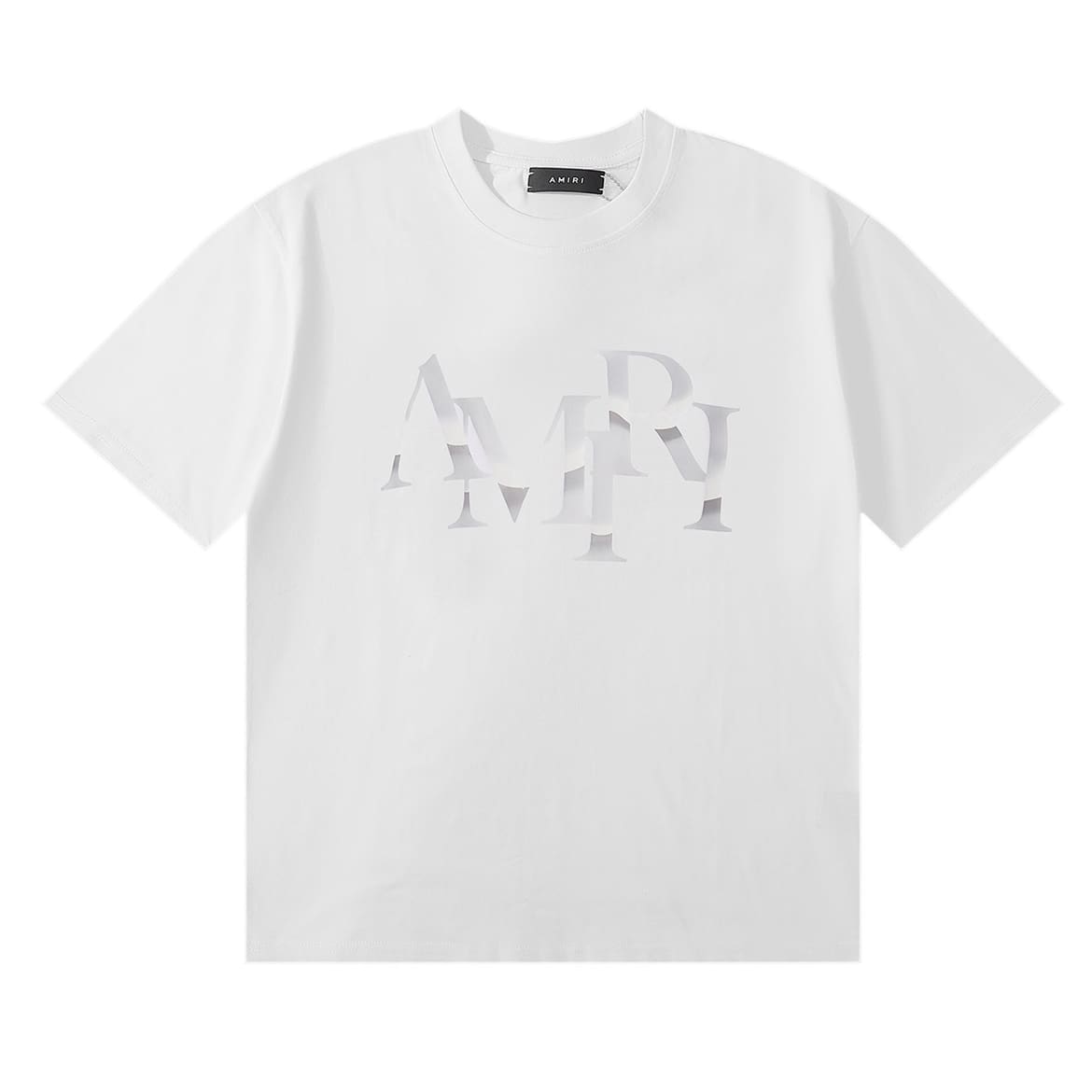 Amiri Fashion Solid Color High Street T-Shirt Retro Loose Fit A