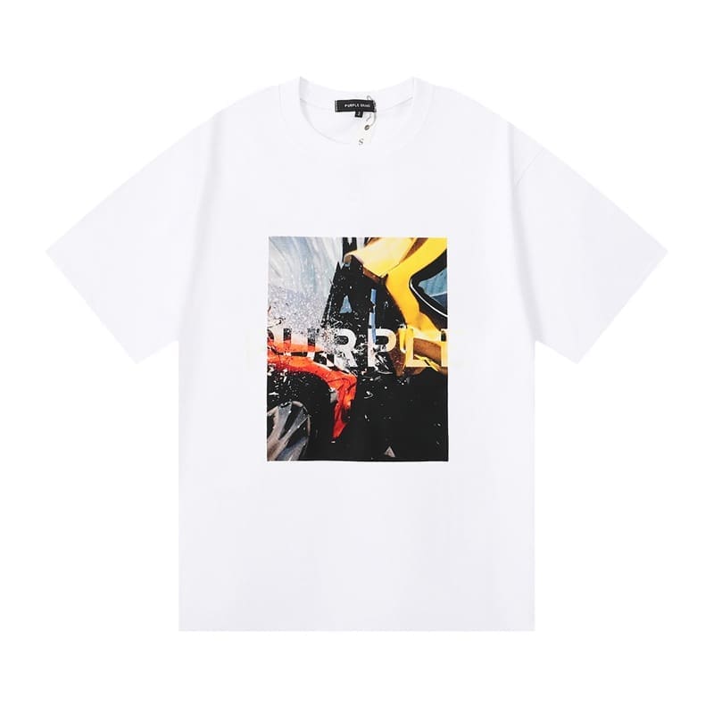 pu*re b*and loose cotton t-shirt round neck short sleeves for men