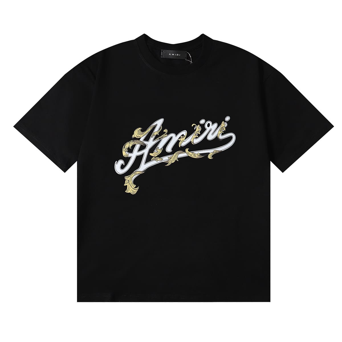 Amiri Fashion Solid Color High Street T-Shirt Retro Loose Fit 2