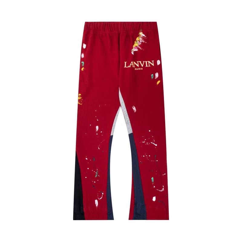 Gallery Dept hand-painted splash-ink contrast color trousers casual loose bootcut trousers Fine Cotton