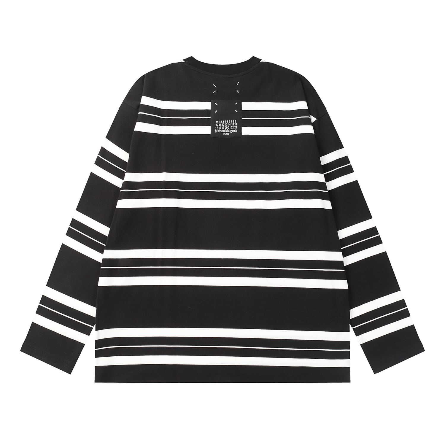 Maison Margiela MM6 Cotton Striped Long Sleeve T-Shirt for Men and Women