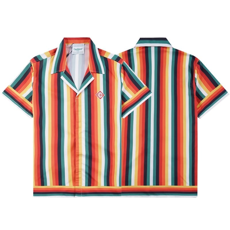 Casablanca Vacation Printed Shirt and Quick-Drying Shorts Summer Beach Set