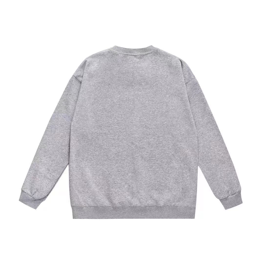 BA Ape Head Letter Print Crew Neck Sweatshirt Autumn Winter Casual Top