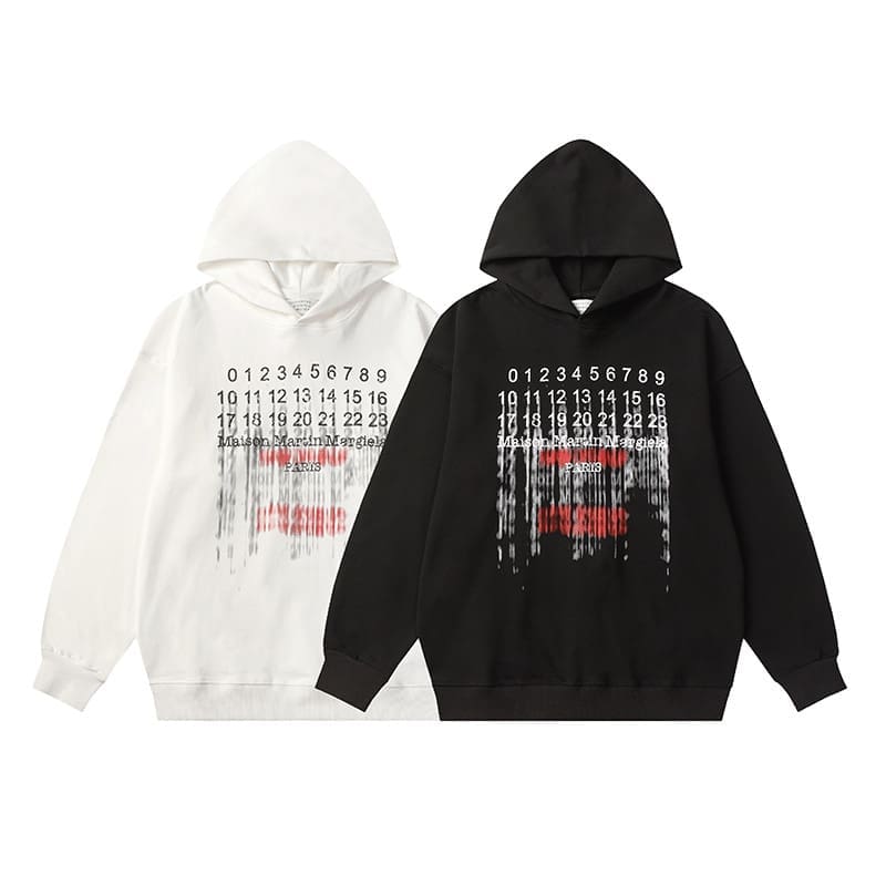 Maison Margiela High Street Vintage Letter Print Sweater for Men and Women
