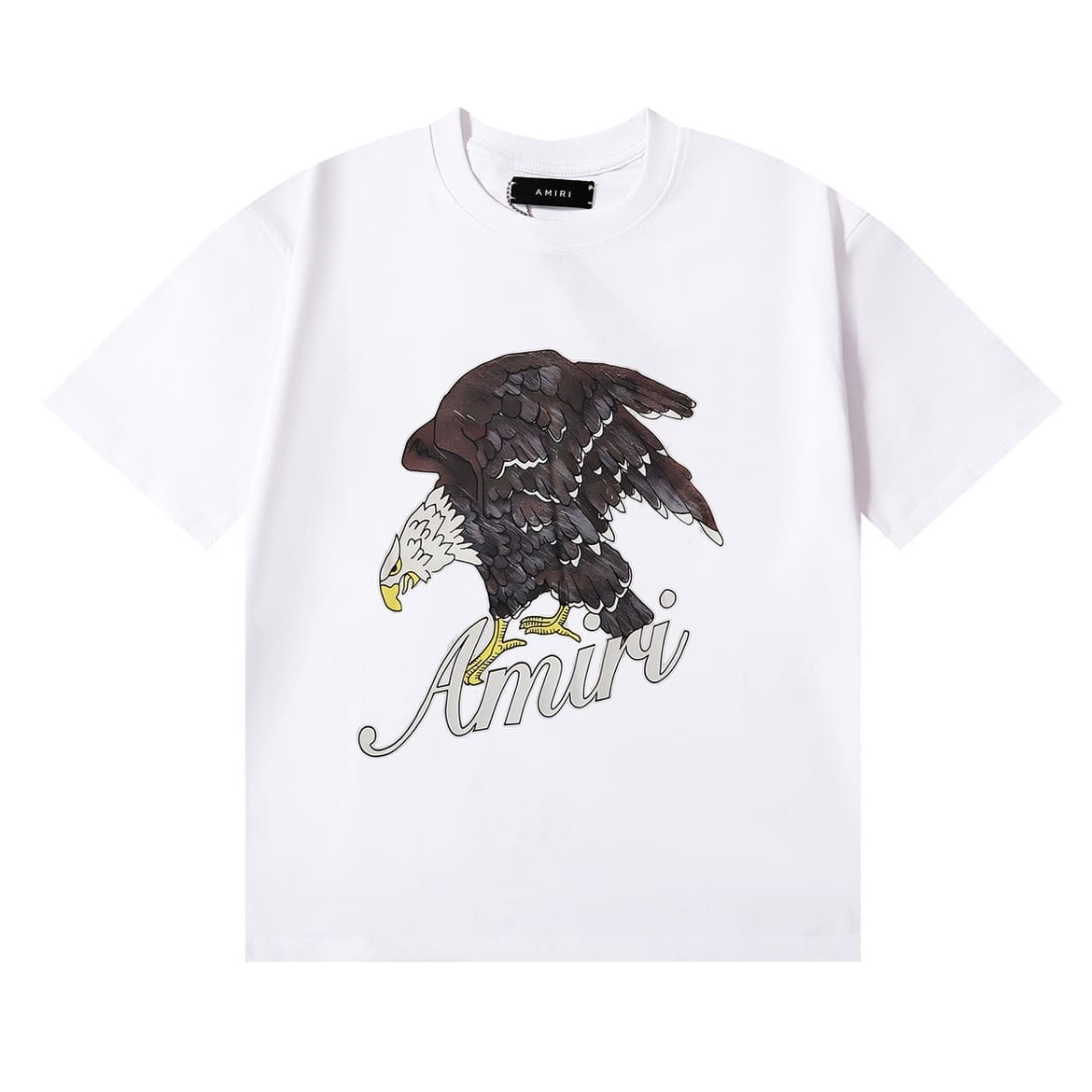 Amiri Fashion Solid Color High Street T-Shirt Retro Loose Fit 2