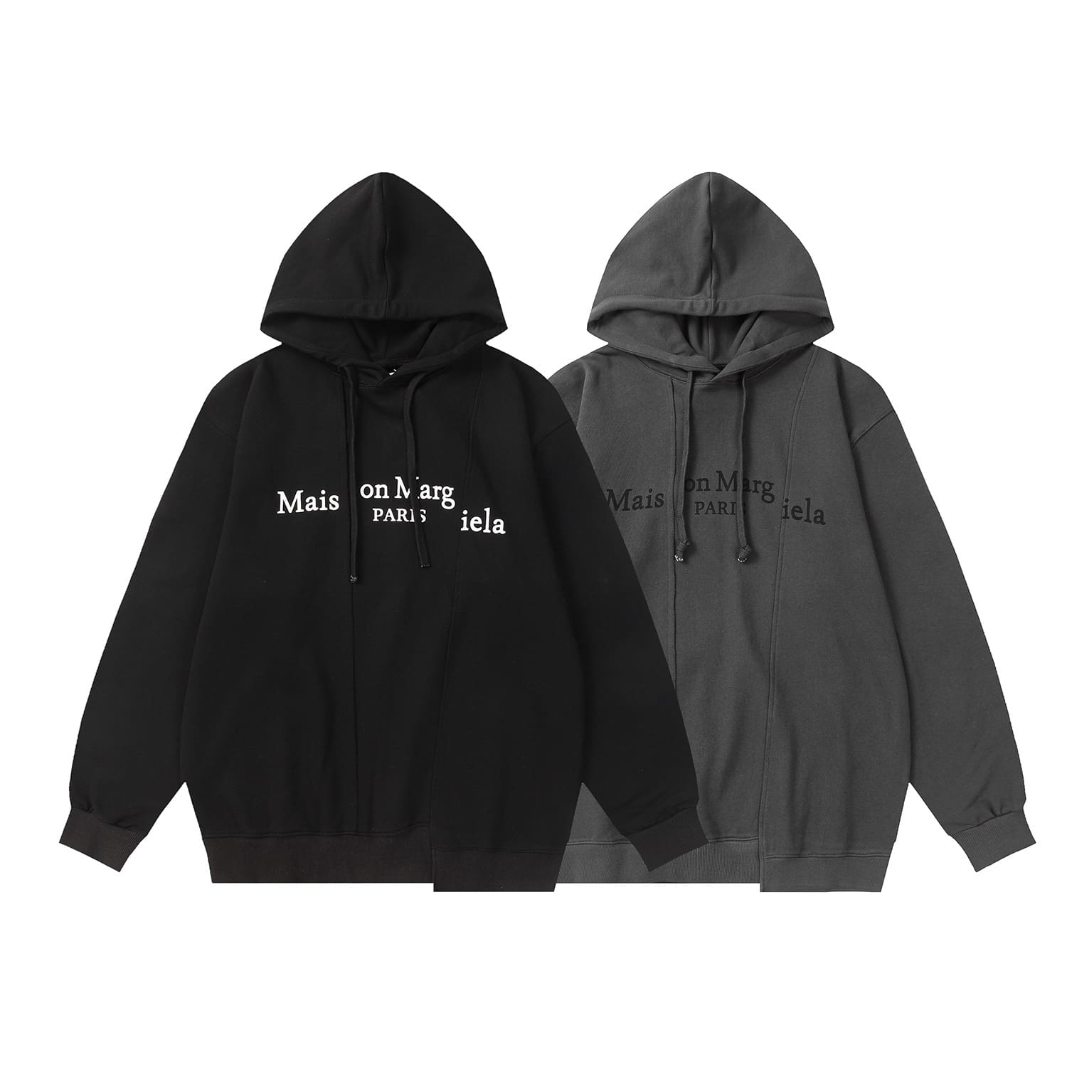Maison Margiela MM6 Stitching Dislocation Loose Hoodie for Men and Women