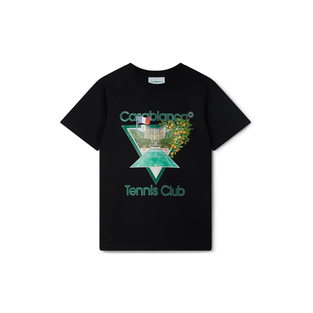 Casablanca Heavy Cotton Loose Half-Sleeve T-Shirt for Men