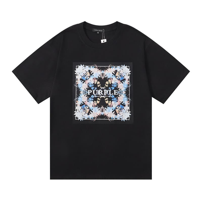 pu*re b*and loose cotton t-shirt round neck short sleeves for men